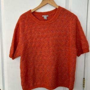 Woman’s size Large H&M short sleeve sweater in wool/ acrylic blend with Mohair.